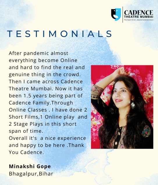 Learn Acting at Home & Perform in Mumbai (FOR OUT OF MUMBAI STUDENTS)